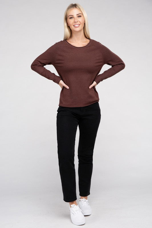 Viscose Round Neck Basic Sweater