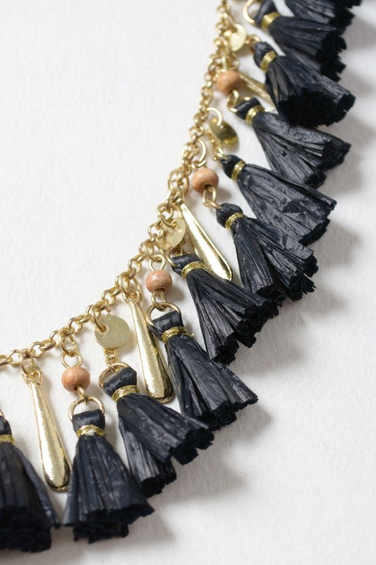 Solid Tassel Chain Fashion Necklace - Jake J Shop