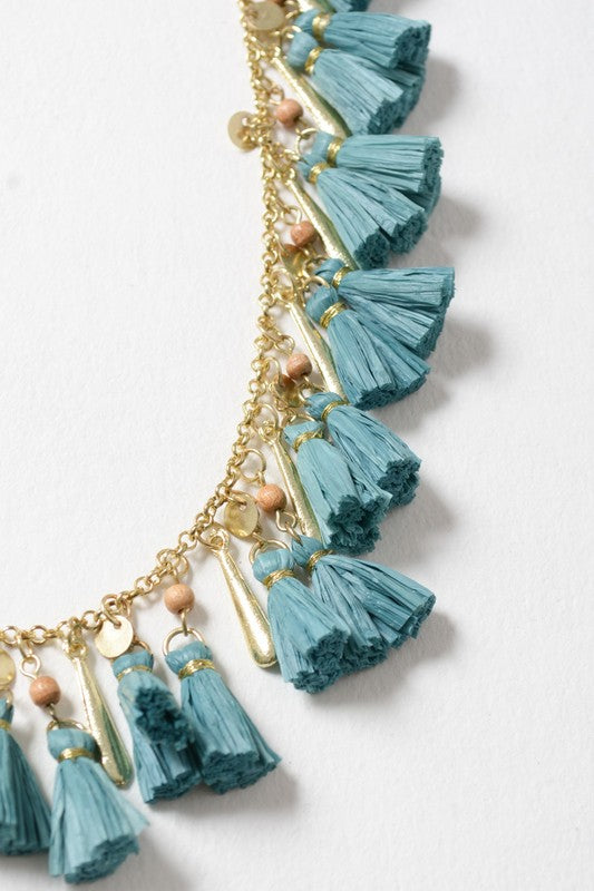 Solid Tassel Chain Fashion Necklace - Jake J Shop