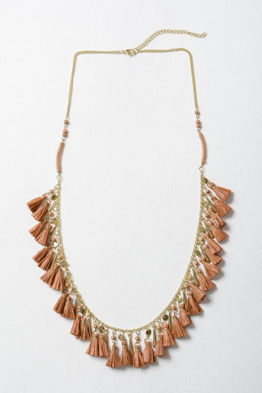 Solid Tassel Chain Fashion Necklace - Jake J Shop