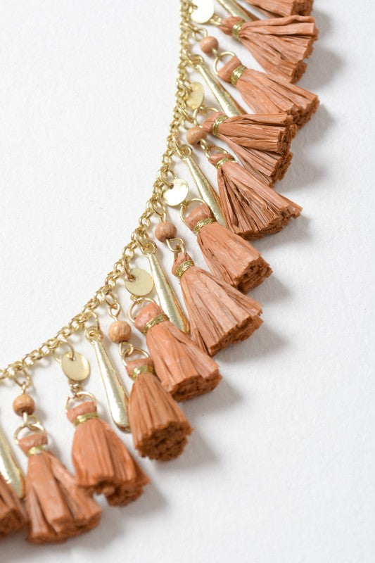 Solid Tassel Chain Fashion Necklace - Jake J Shop