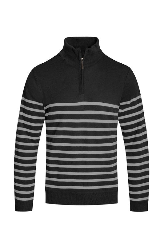 QUARTER ZIPPER PULLOVER SWEATER - Jake J Shop