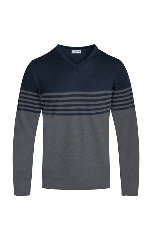 Weiv Mens Knit VNeck Pullover Sweater - Jake J Shop