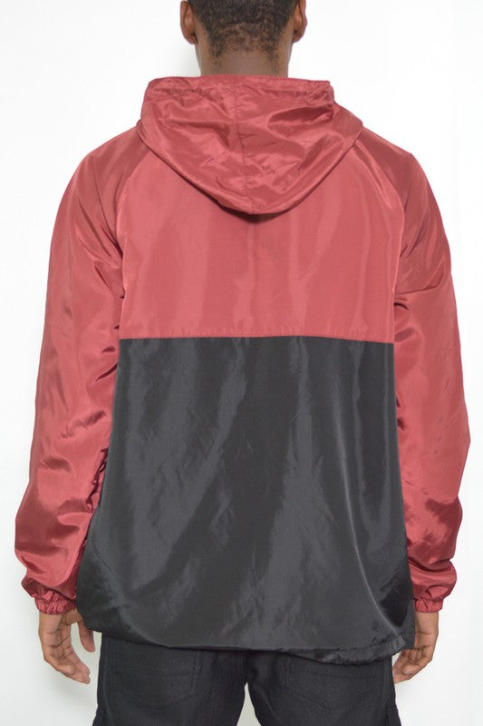 Color Block Anorak Jacket Pullover Windbreaker - Jake J Shop