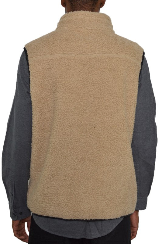 Padded Sherpa Fleece Vest - Jake J Shop