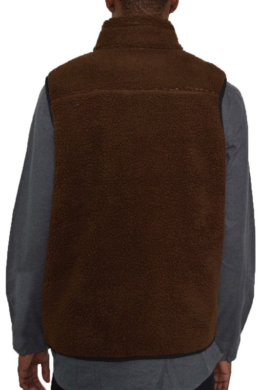 Padded Sherpa Fleece Vest - Jake J Shop