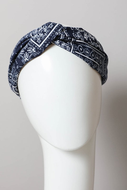 Block Paisley Twist Headwrap - Jake J Shop