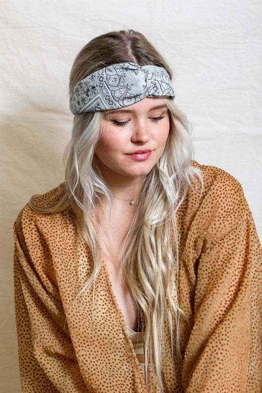 Block Paisley Twist Headwrap - Jake J Shop