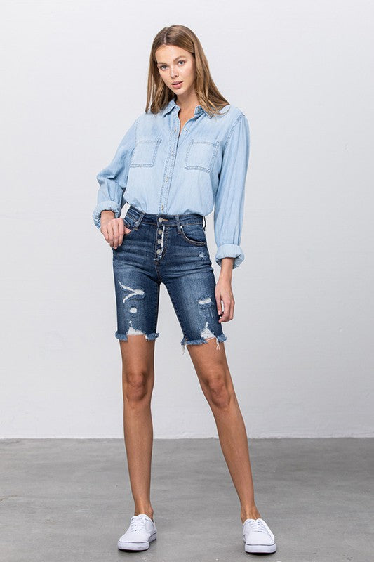 HIGH RISE BERMUDA SHORTS