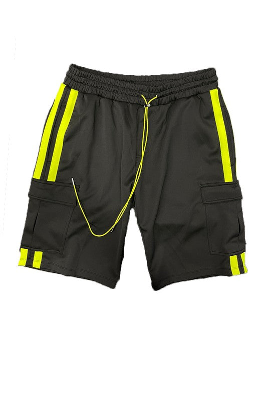 Two Stripe Cargo Pouch Shorts - Jake J Shop