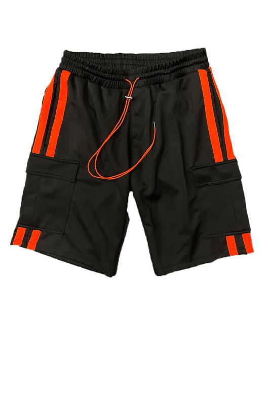 Two Stripe Cargo Pouch Shorts - Jake J Shop