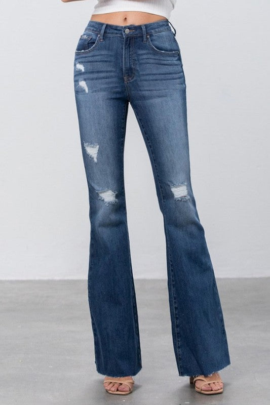 Mid Rise Flare Jeans