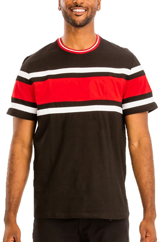 COTTON THREE STRIPE TSHIRT - Jake J Shop