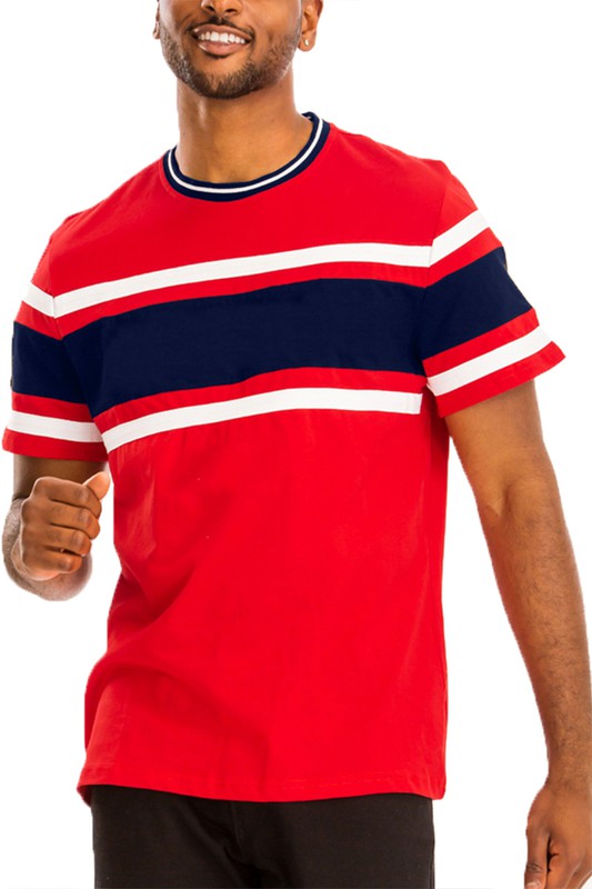 COTTON THREE STRIPE TSHIRT - Jake J Shop