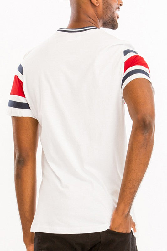 COTTON THREE STRIPE TSHIRT - Jake J Shop