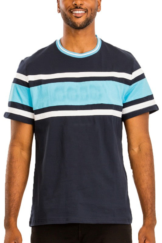 COTTON THREE STRIPE TSHIRT - Jake J Shop