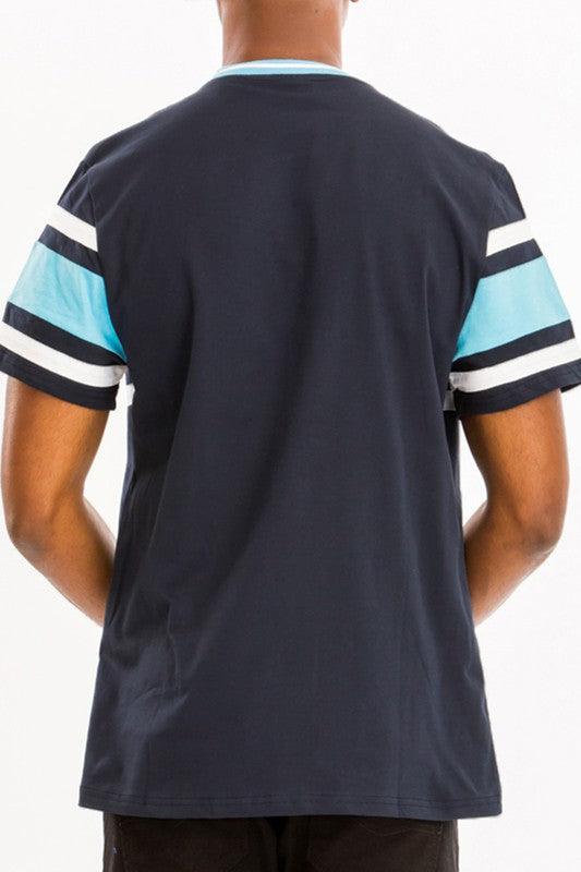 COTTON THREE STRIPE TSHIRT - Jake J Shop