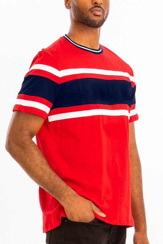 COTTON THREE STRIPE TSHIRT - Jake J Shop