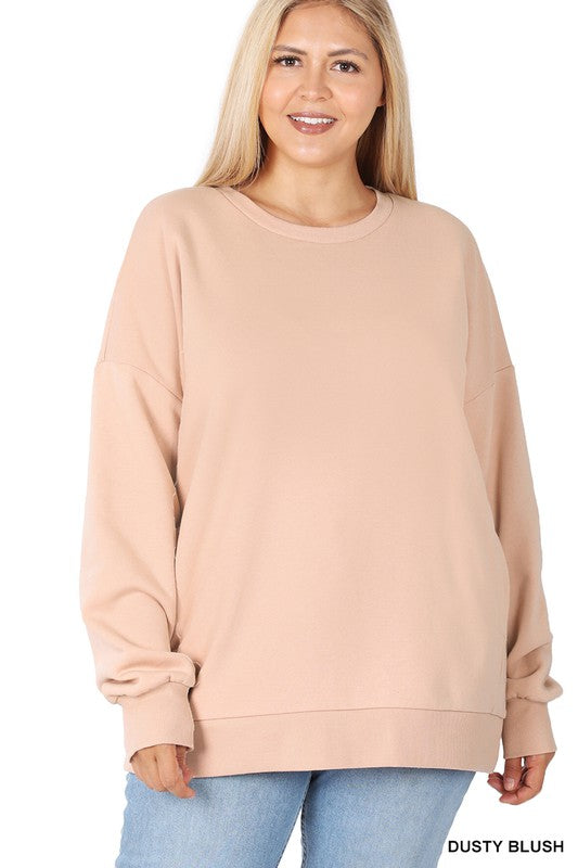 Plus Size long Sleeve Round Neck Sweatshirt