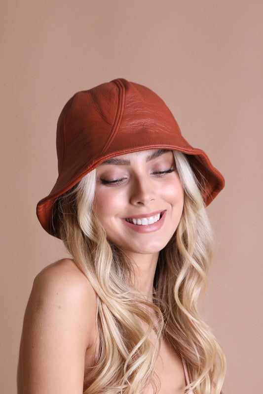 Vegan Leather Bucket Hat - Jake J Shop