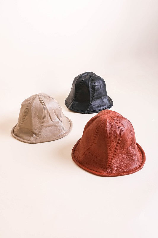 Vegan Leather Bucket Hat - Jake J Shop