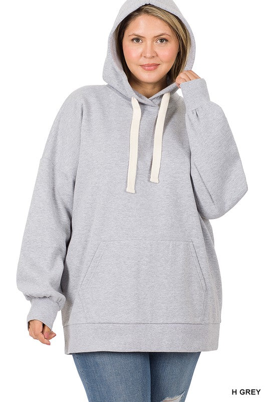 Plus Size Oversized Hoodie Longline Sweatshirt