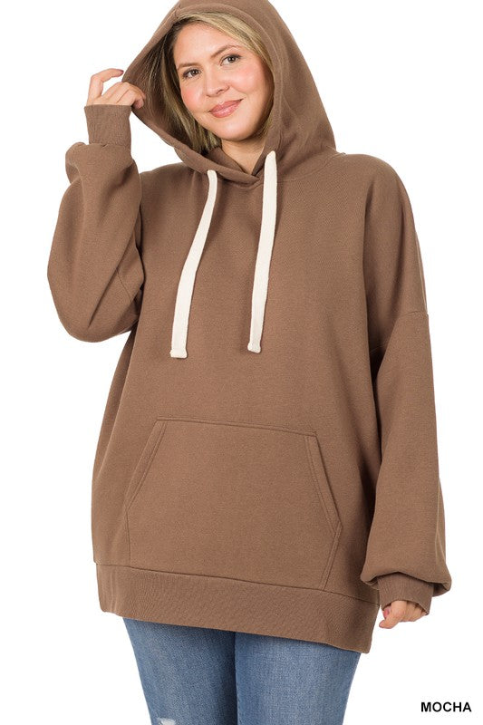 Plus Size Oversized Hoodie Longline Sweatshirt