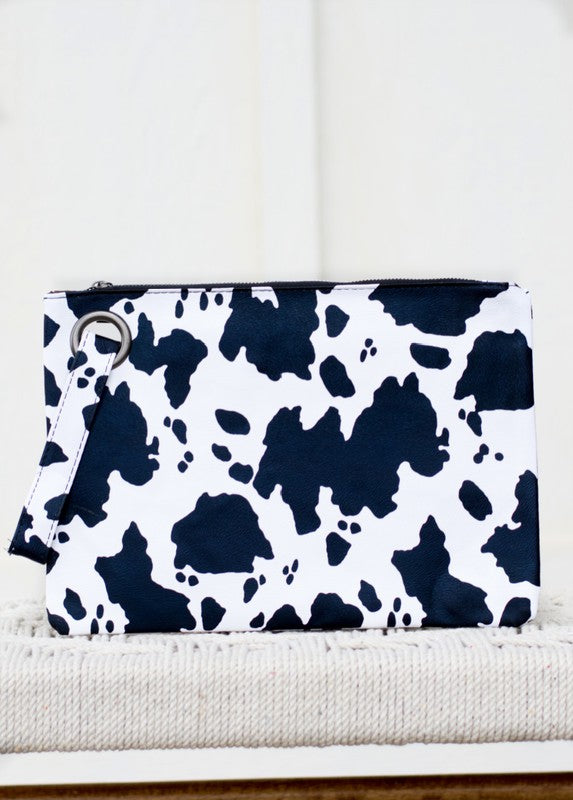 Cow Print Oversized Everyday Clutch - Jake J Shop