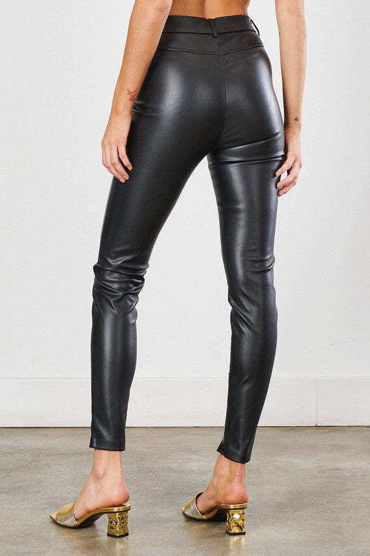 Office Skinny Leather Pants