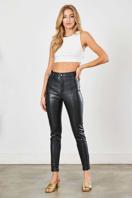 Office Skinny Leather Pants