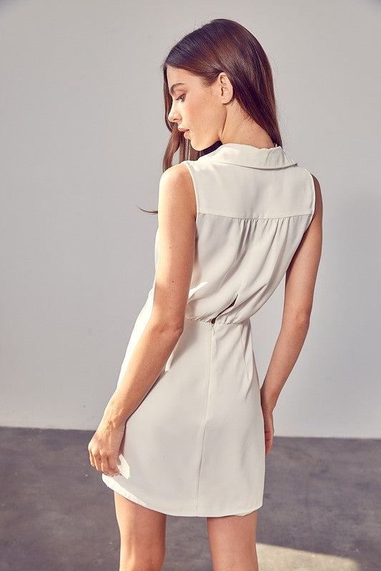 Collared Side Button Dress - Jake J Shop