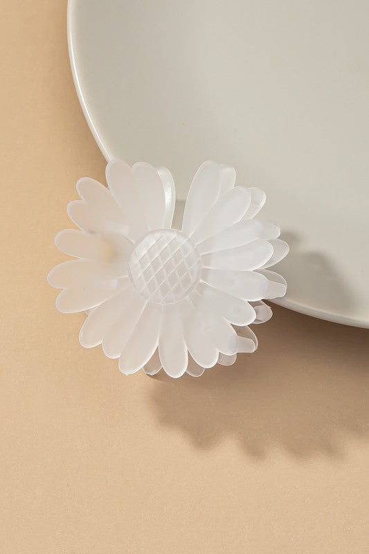 Frosty daisy flower hair claw clip - Jake J Shop