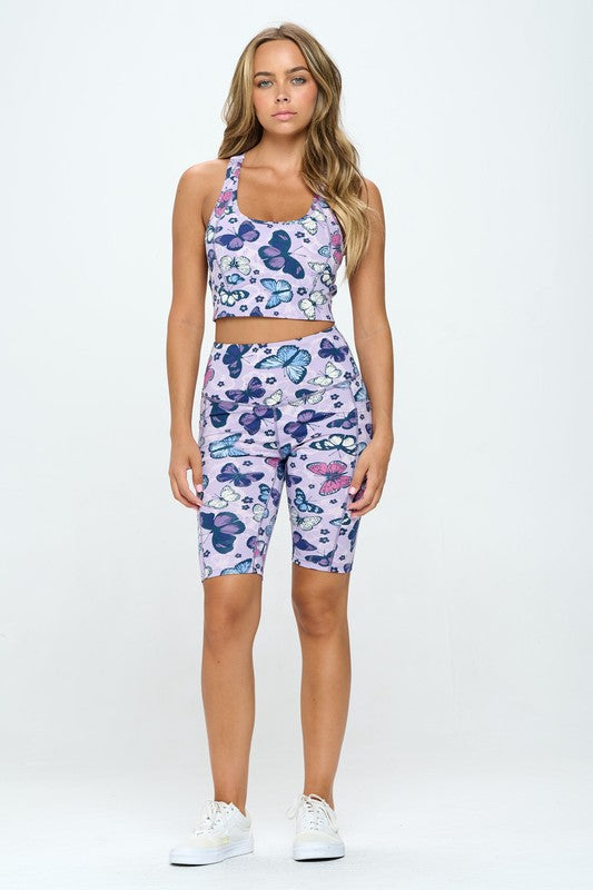 Butterfly print activewear set - Jake J Shop