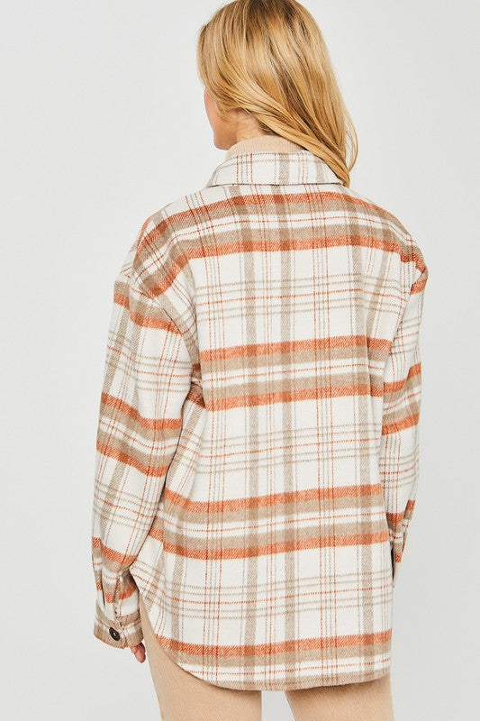 Plaid Bust Pocket Shacket - Jake J Shop