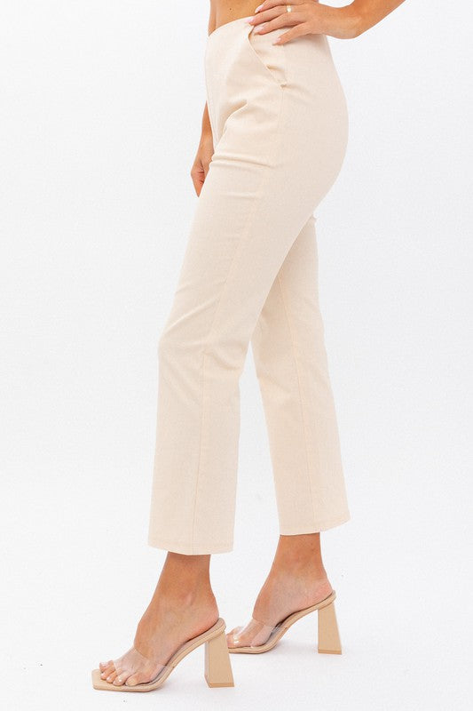 High-Waisted Crop Pants - Jake J Shop