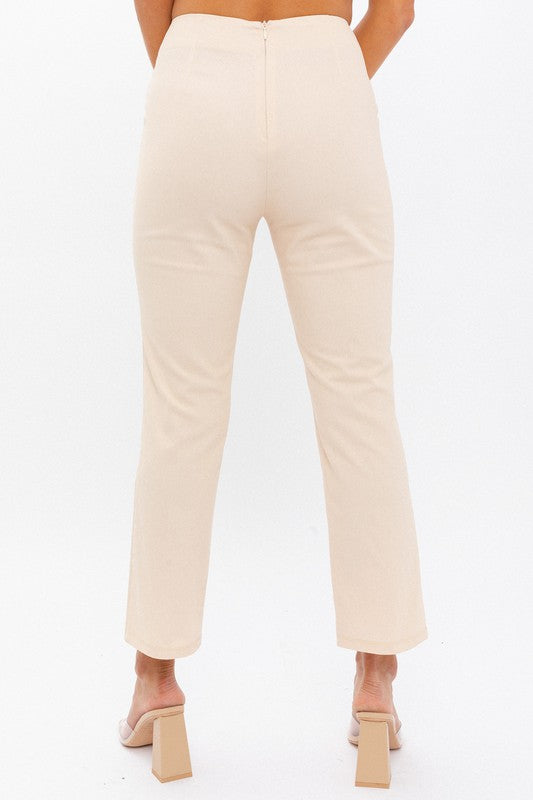 High-Waisted Crop Pants - Jake J Shop