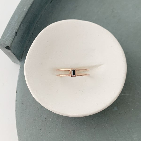 Genevieve Stack Ring plated with 18k gold - Jake J Shop