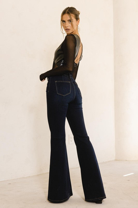 High Waisted Flare Jean