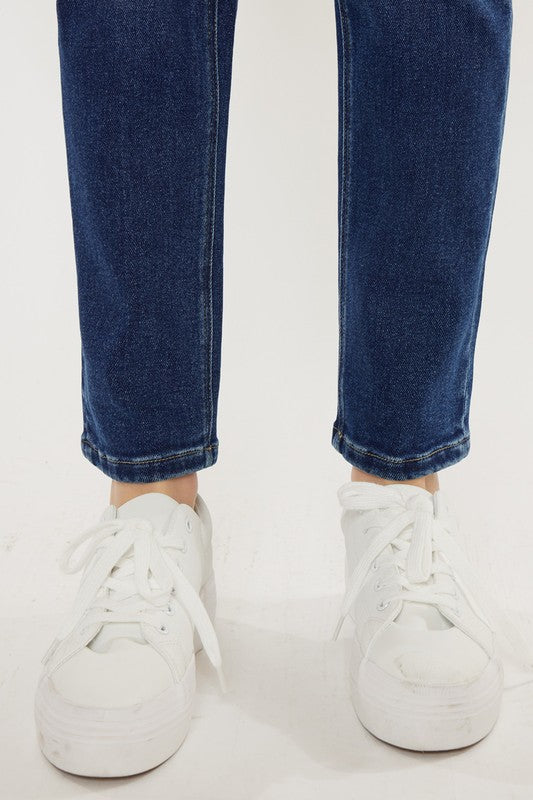 High Rise Slim Straight Jeans