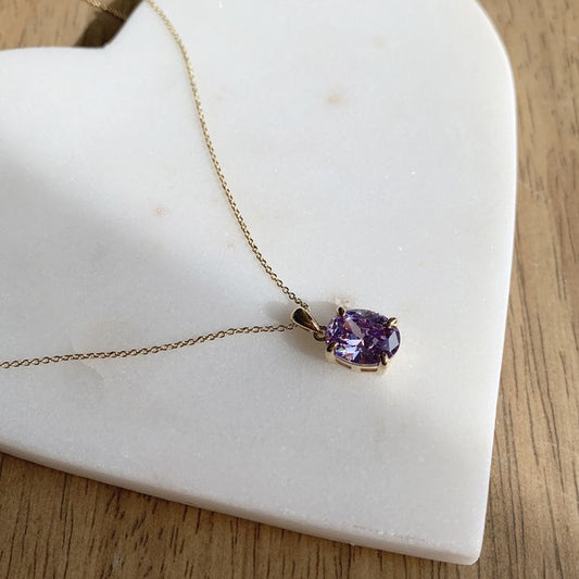 Confection Purple Crystal Necklace - Jake J Shop