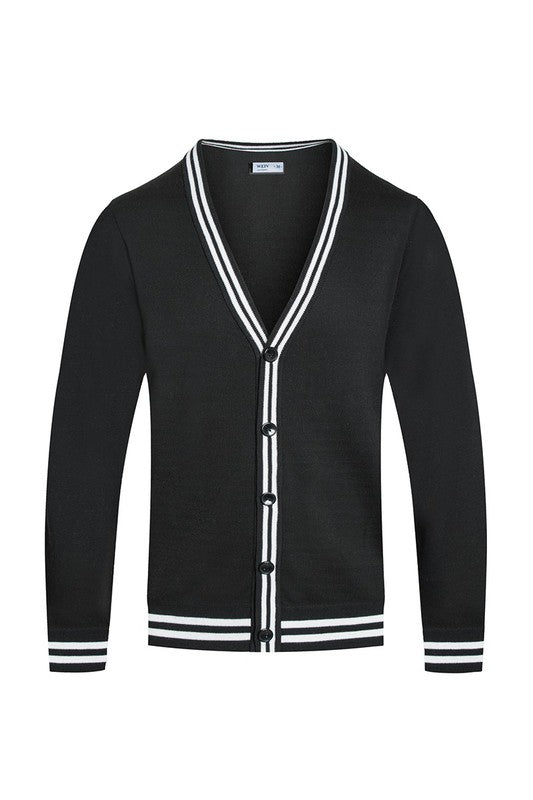 TWO STRIPE CARDIGAN - Jake J Shop