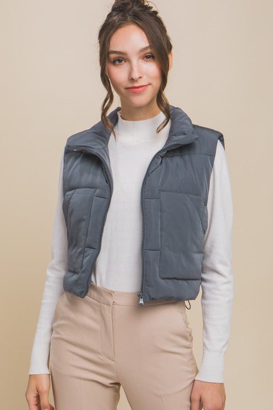 Puffer Vest With Pockets - Jake J Shop