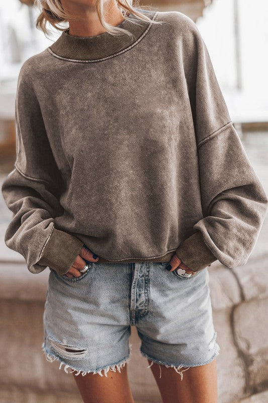 Mineral Washed Acid dye Sweatshirt Pullover - Jake J Shop