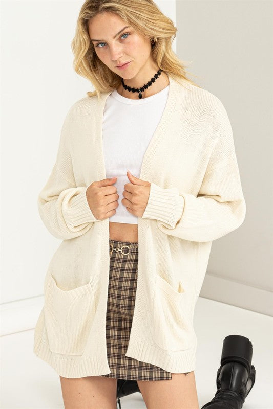 True Story Open Front Cardigan Sweater - Jake J Shop