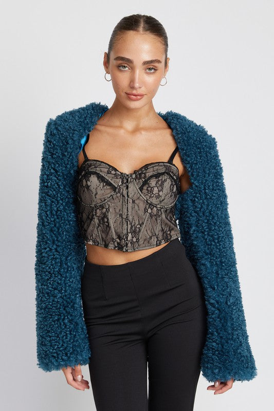 FAUX FUR BOLERO - Jake J Shop