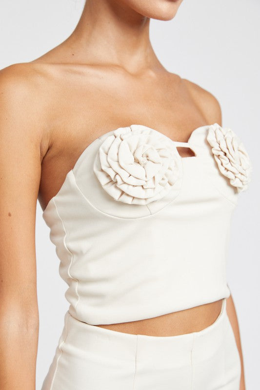 ROSETTE BUSTIER TOP - Jake J Shop