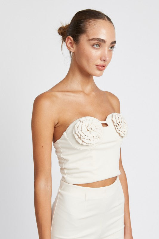 ROSETTE BUSTIER TOP - Jake J Shop