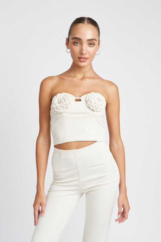 ROSETTE BUSTIER TOP - Jake J Shop