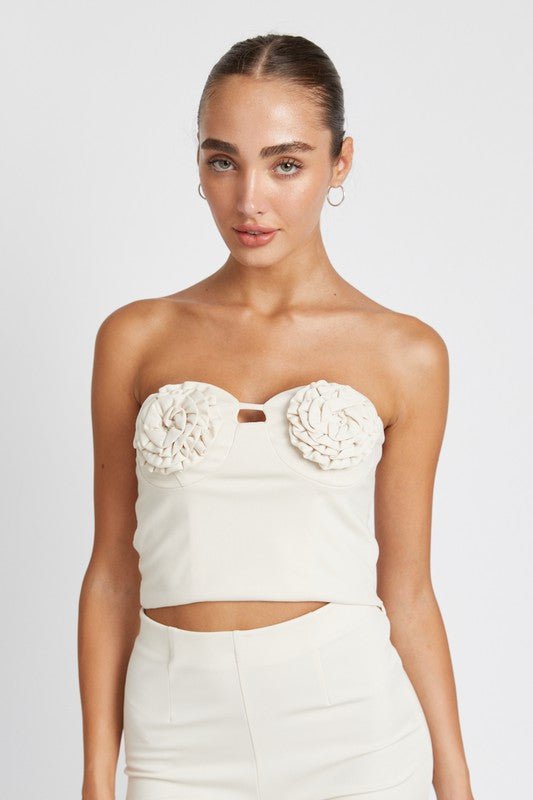 ROSETTE BUSTIER TOP - Jake J Shop