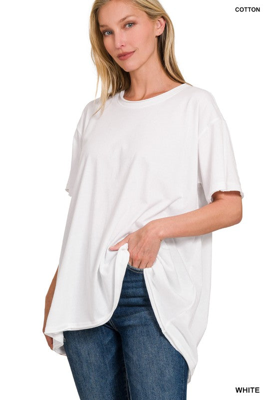 ZENANA Oversized T-Shirt Cotton Drop Shoulder